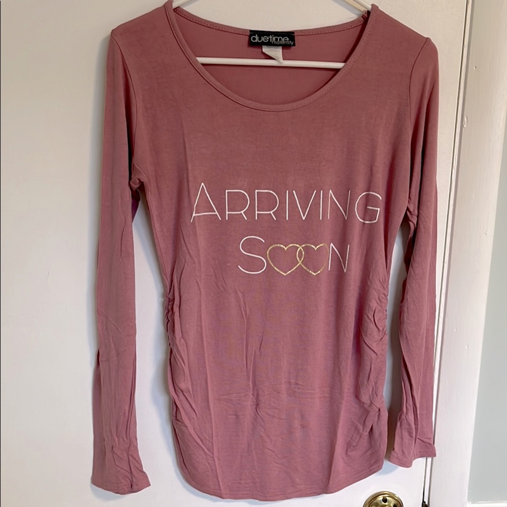 Maternity Pink Long Sleeve Top